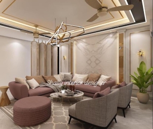 Drawing Room Interior Design in Kirti Nagar